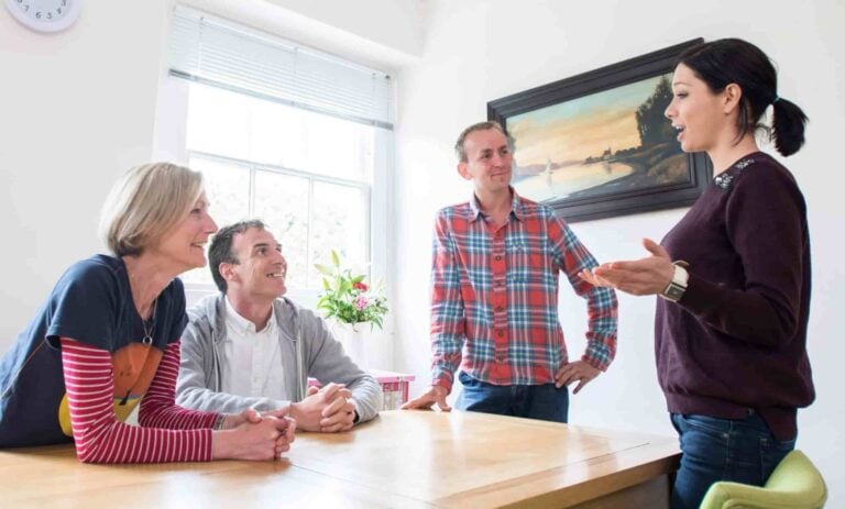 People chatting and talking